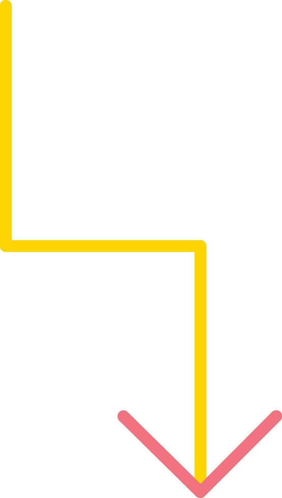 Zigzag Arrow Vector Icon