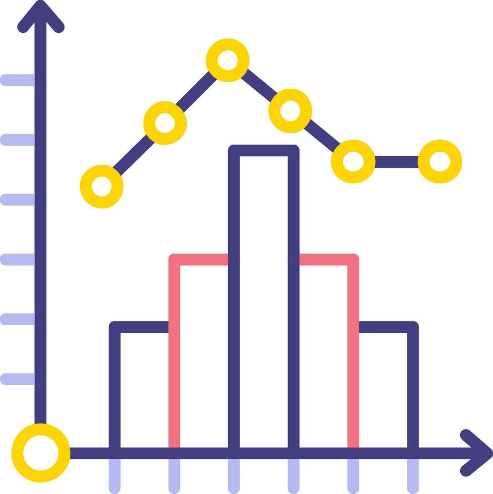 icono de vector de histograma