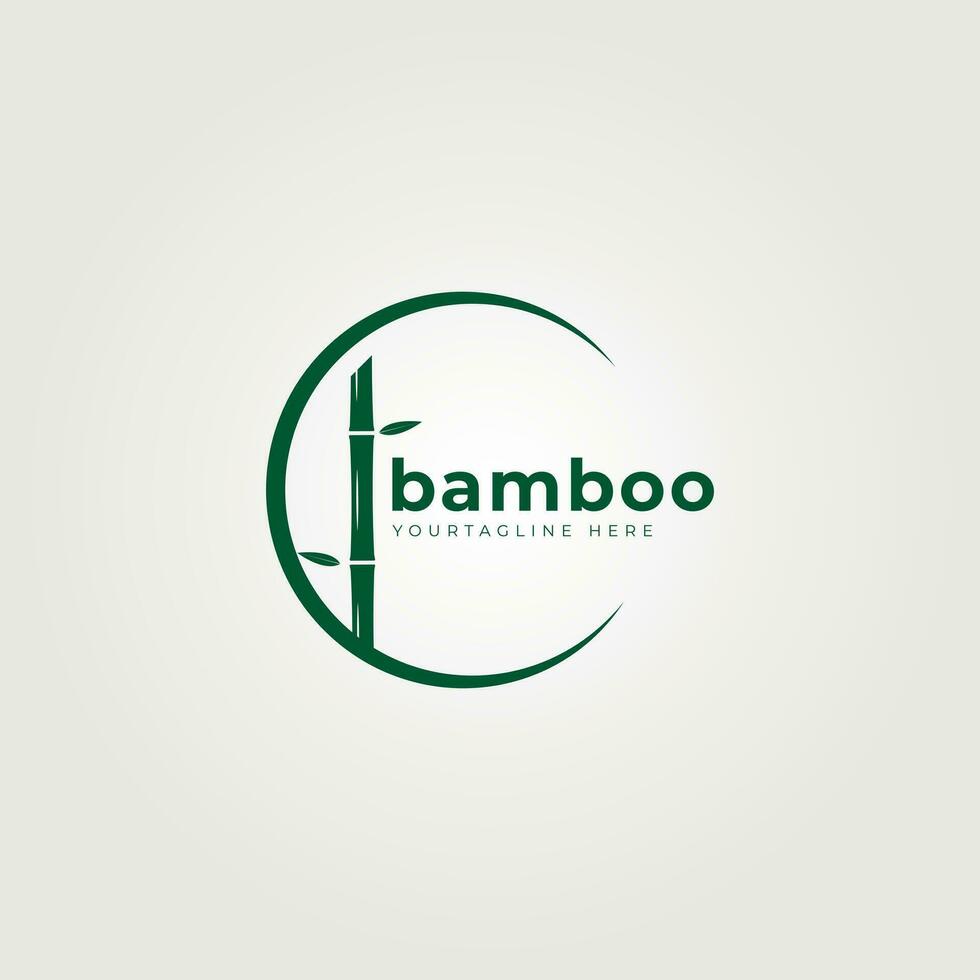 bambú logo icono Clásico vector ilustración diseño