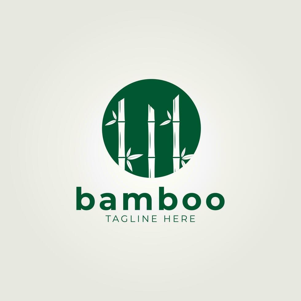 bambú logo vector ilustración vector diseño