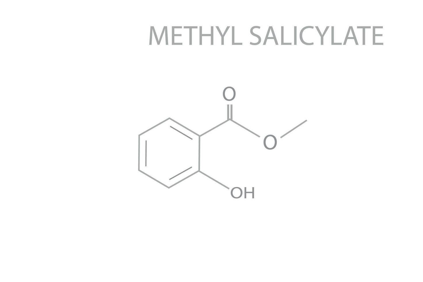 Methyl Salicylate Molecular Skeletal Chemical Formula 37076499 Vector methyl-salicylate-molecular-skeletal-chemical-formula-37076499-vector