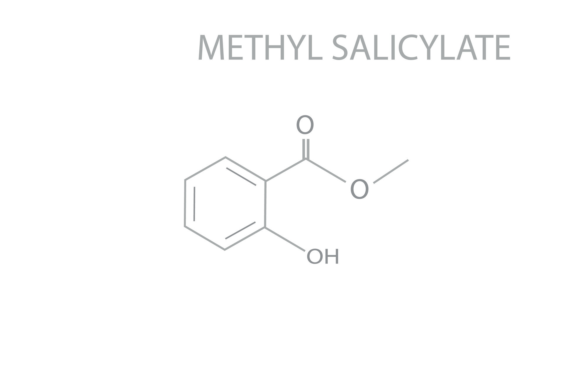 Methyl Salicylate Molecular Skeletal Chemical Formula 37076499 Vector methyl-salicylate-molecular-skeletal-chemical-formula-37076499-vector
