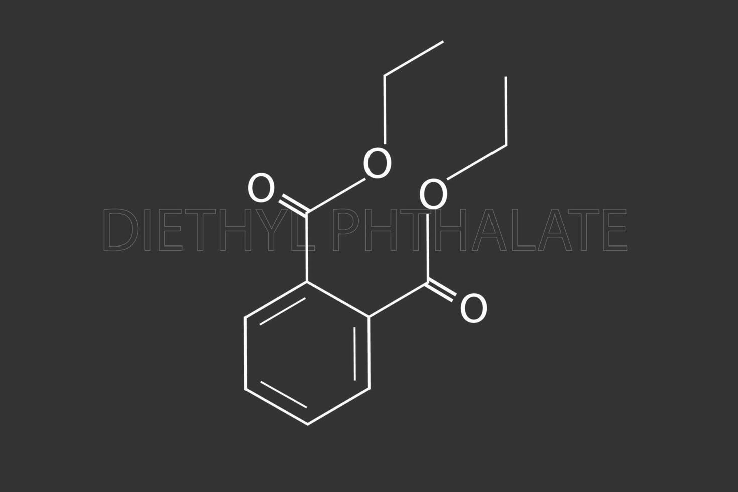 dietilo ftalato molecular esquelético químico fórmula vector