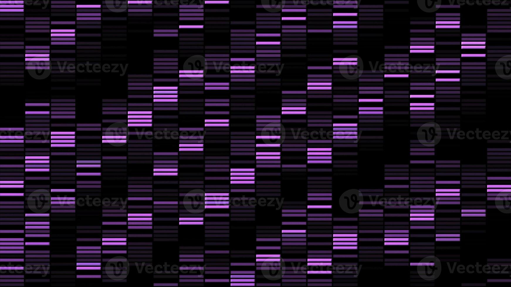 Background of moving lines in style of rain matrix. Motion. Neon lines in stripes move in cascade like waterfall. Computer background with neon lines moving like waterfall in retro style photo