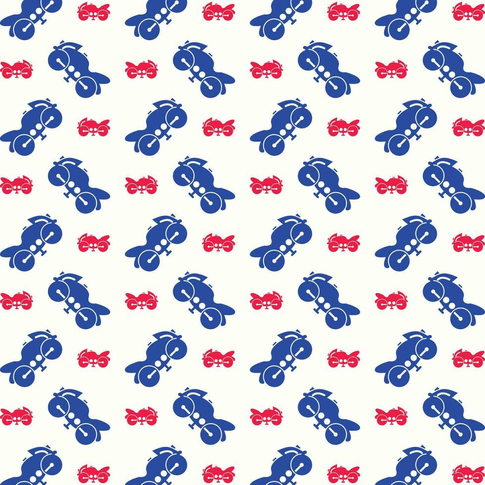 Heavy Bike creative design repeating trendy pattern vector illustration background