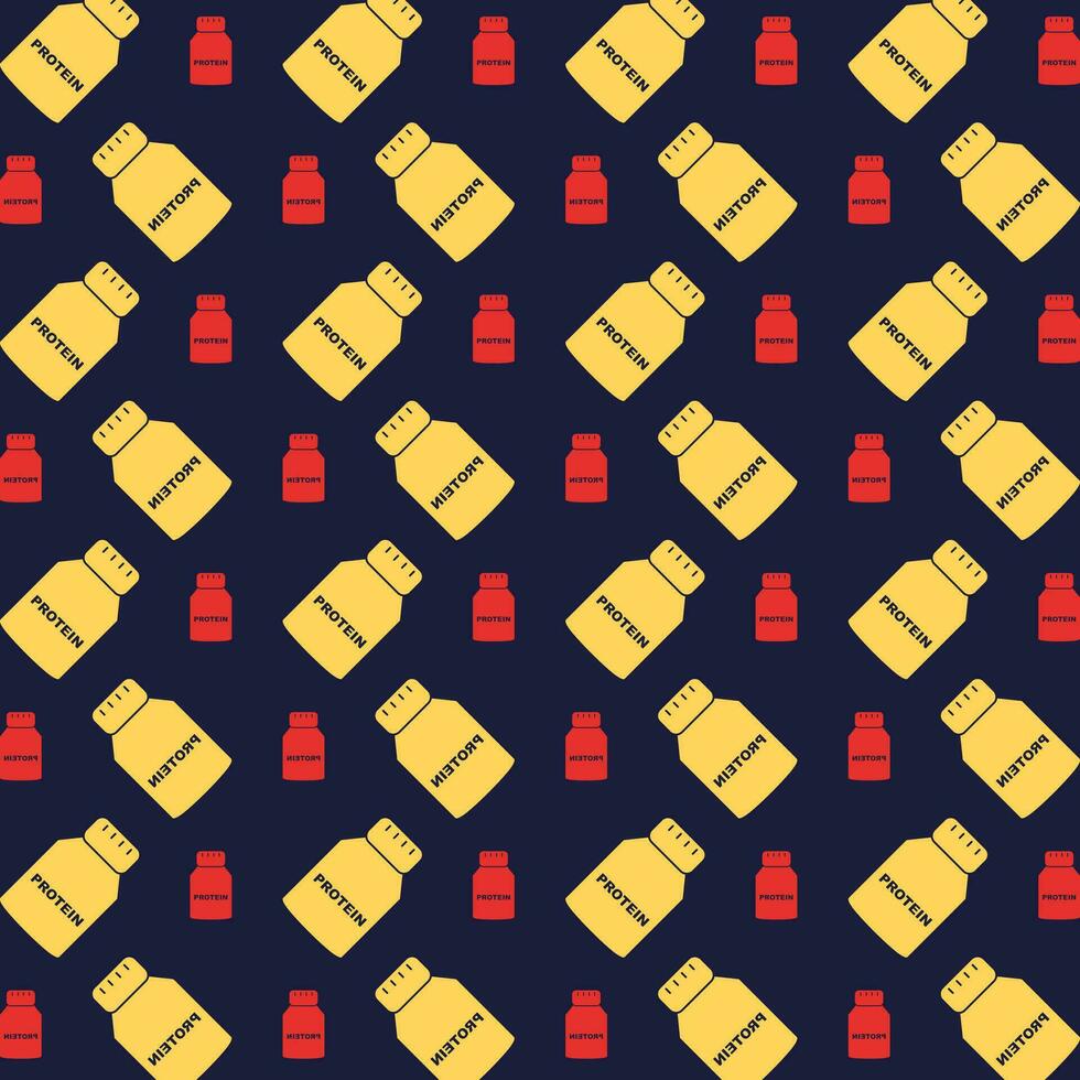 Protein blue background trendy repeating colorful pattern vector illustration