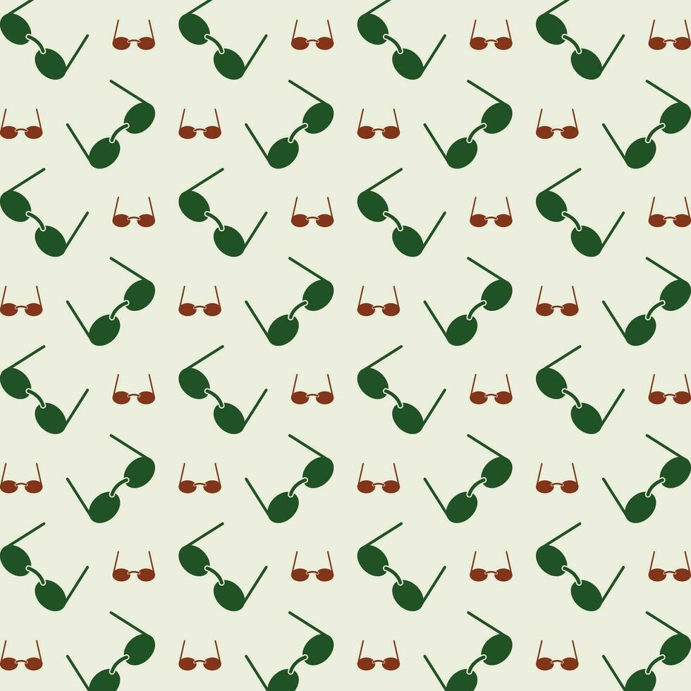 Glasses natural color repeating trendy pattern vector illustration background