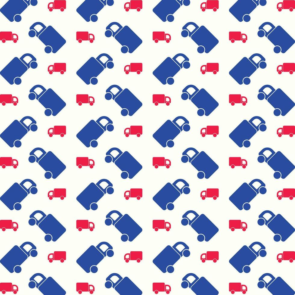 Truck creative design repeating trendy pattern vector illustration background