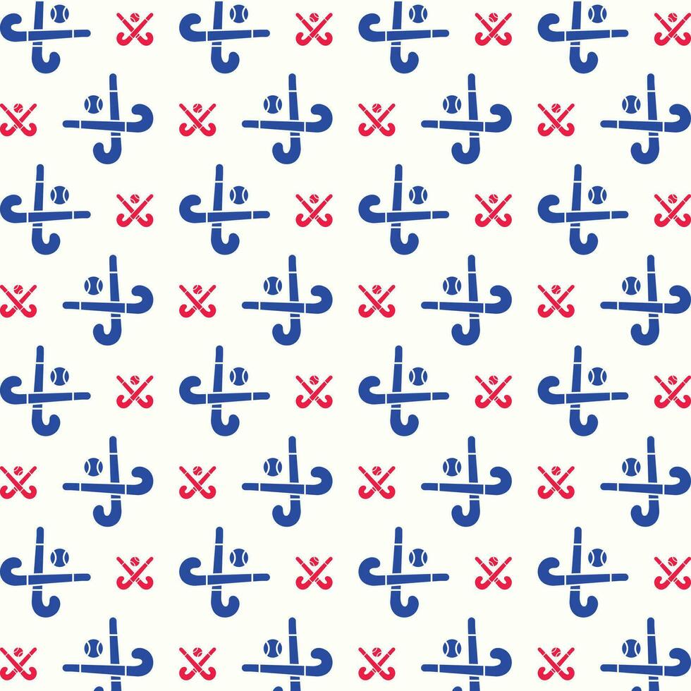 Hockey creative design repeating trendy pattern vector illustration background