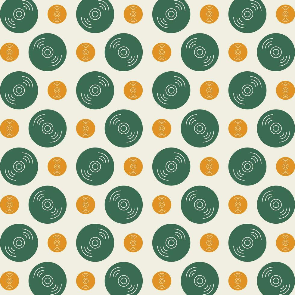 Compact Disk green yellow concept trendy repeating pattern vector illustration background