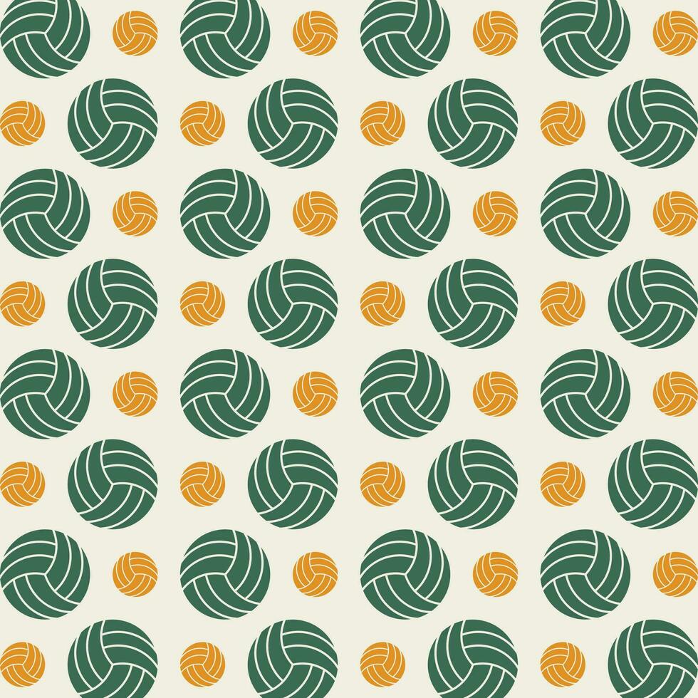 vóleibol verde amarillo concepto de moda repitiendo modelo vector ilustración antecedentes