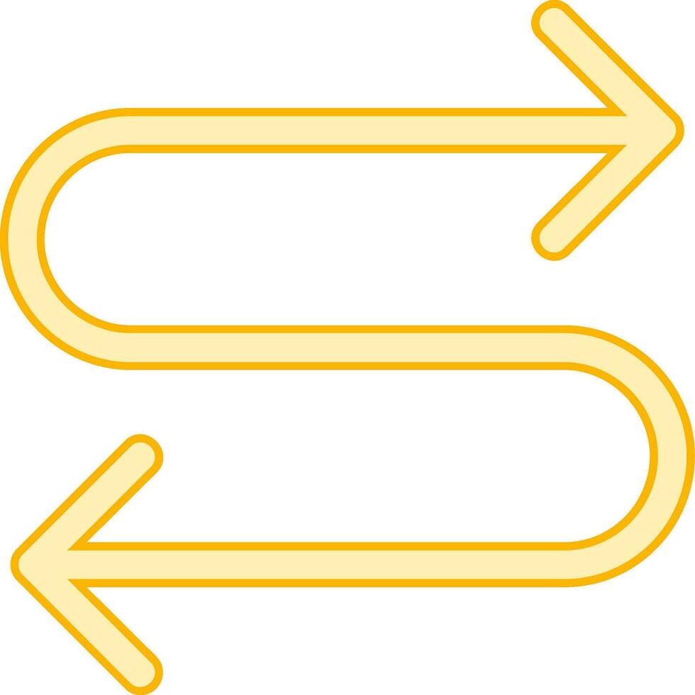 Zigzag Arrow Vector Icon