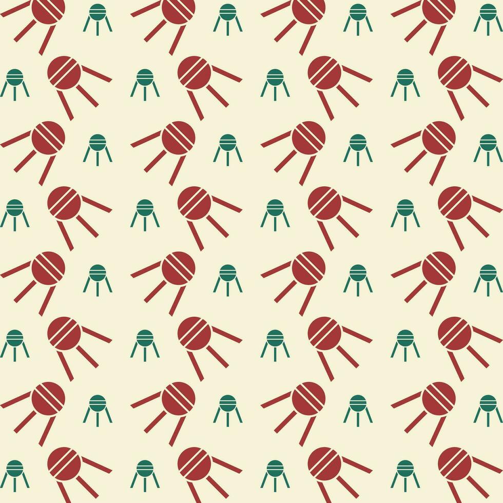 Sputnik red green trendy vector design repeating pattern illustration