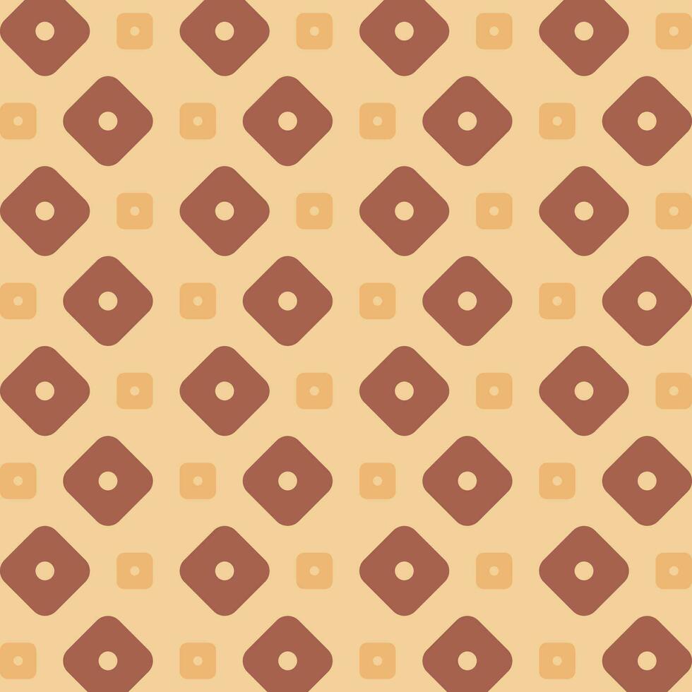 Dice One trendy design brown repeating pattern vector illustration background