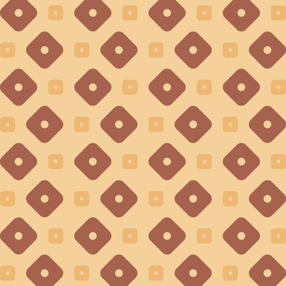 Dice One trendy design brown repeating pattern vector illustration background