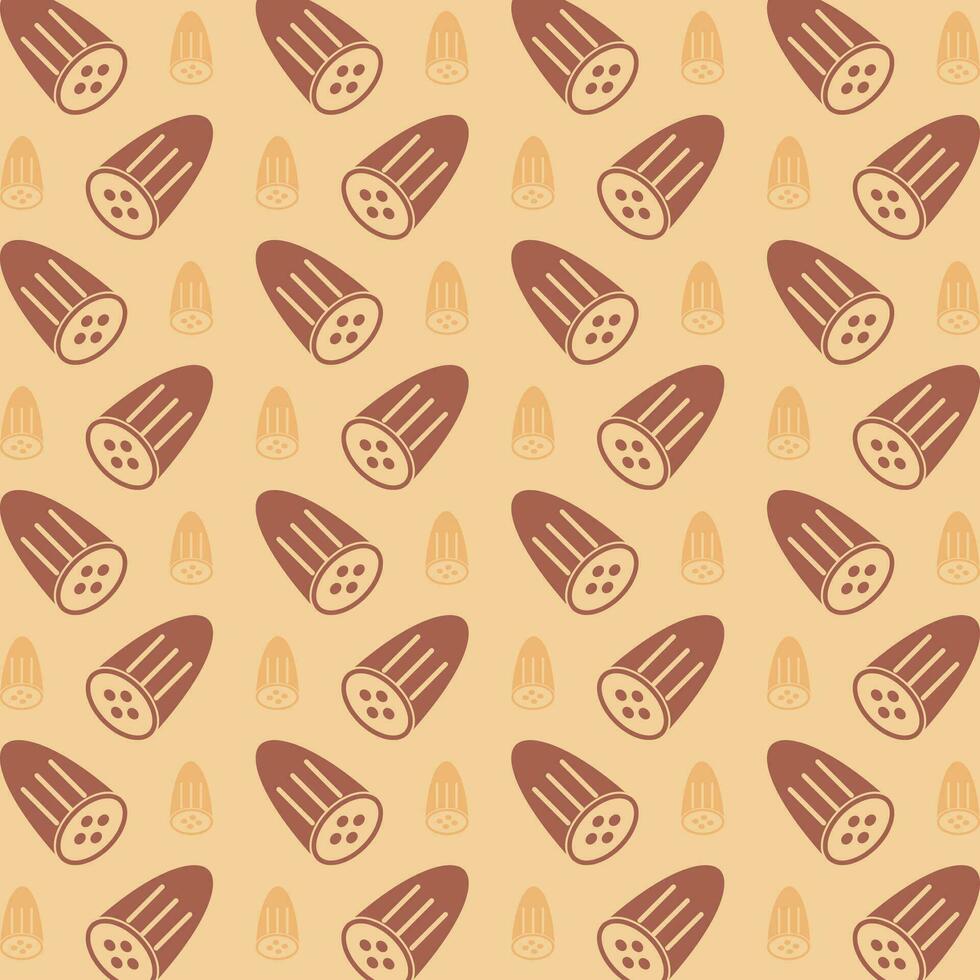 Cucumber trendy design brown repeating pattern vector illustration background