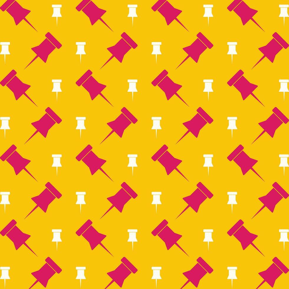 Notice Pin pink background repeating trendy pattern vector illustration