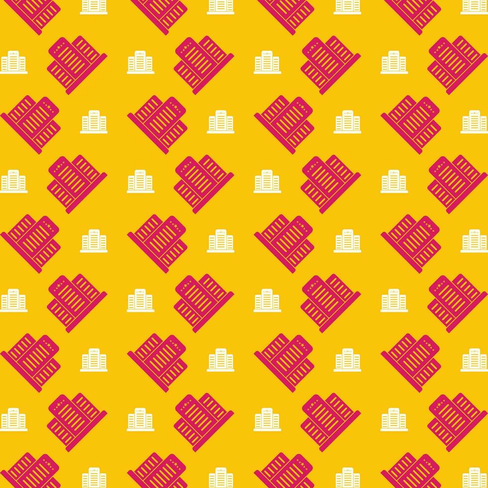 Five Star Hotel pink background repeating trendy pattern vector illustration