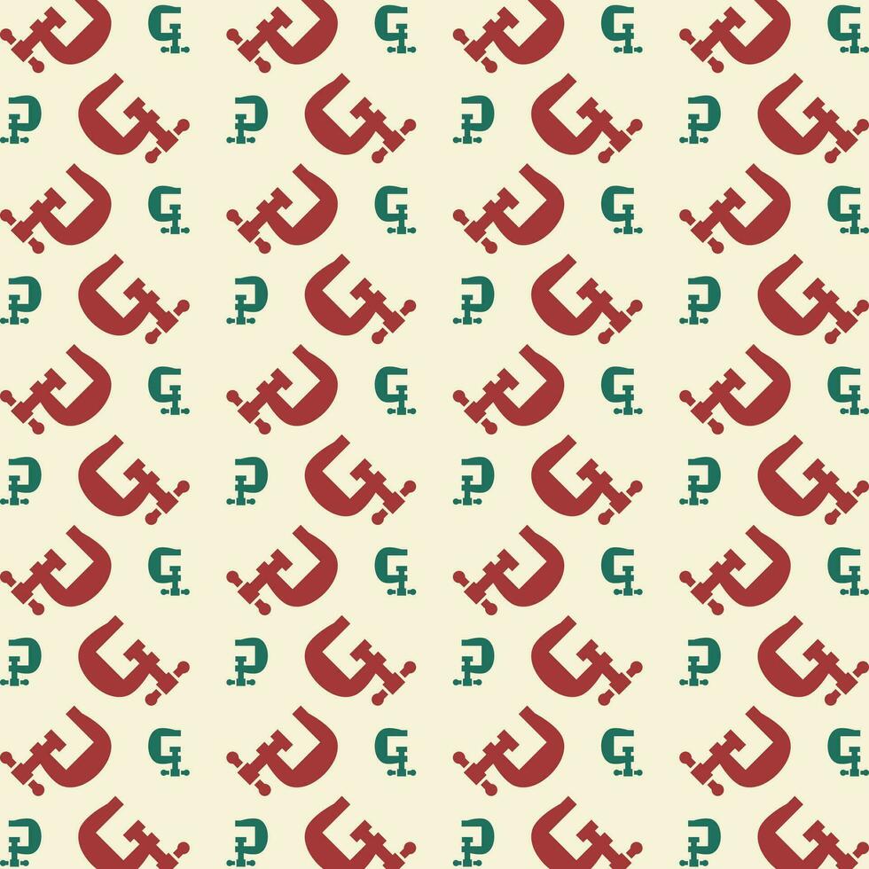 Vise red green trendy vector design repeating pattern illustration background