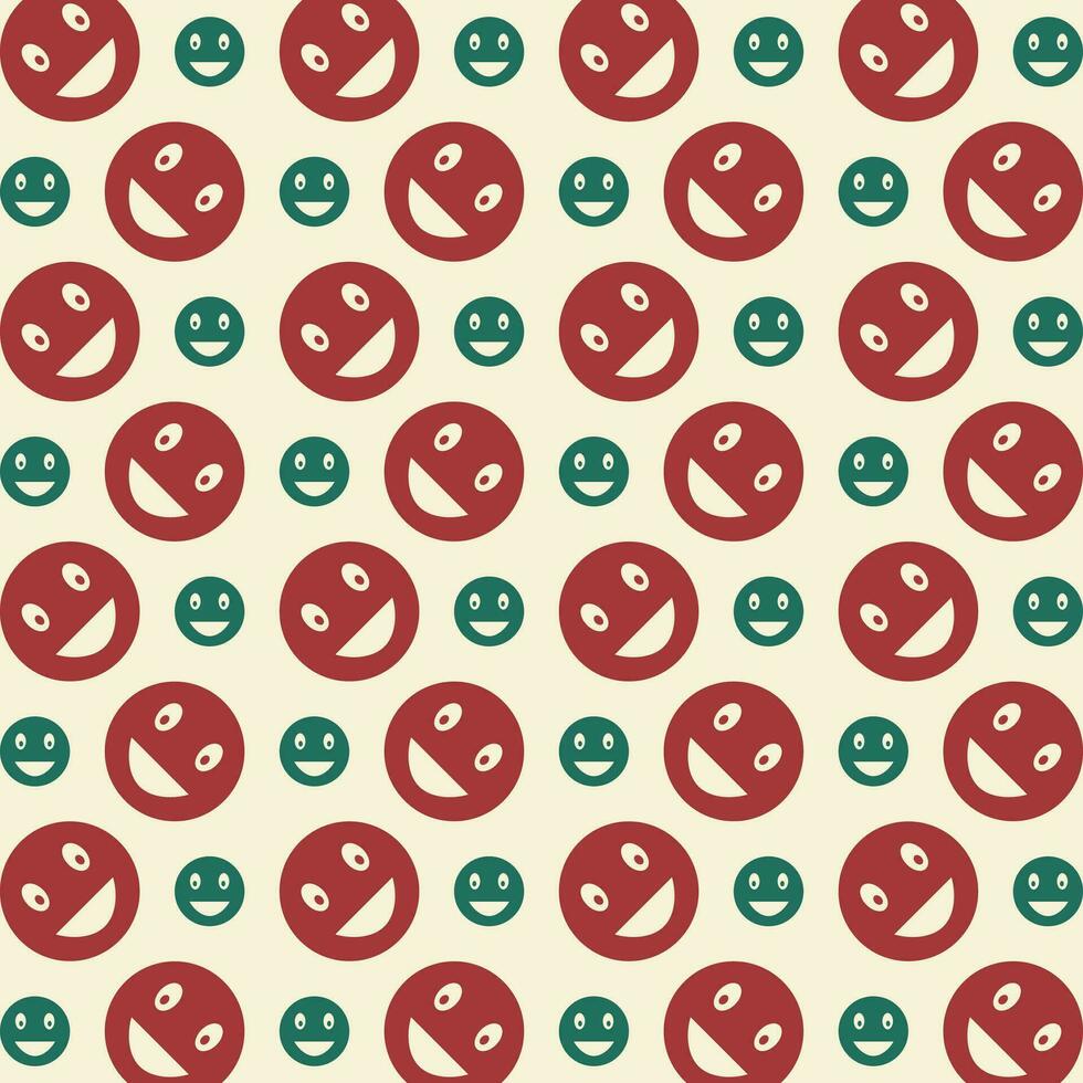 riendo emoji rojo verde de moda vector diseño repitiendo modelo ilustración