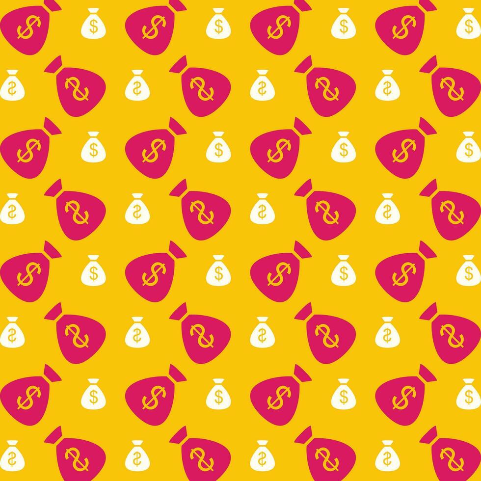 Sack pink background repeating trendy pattern vector illustration