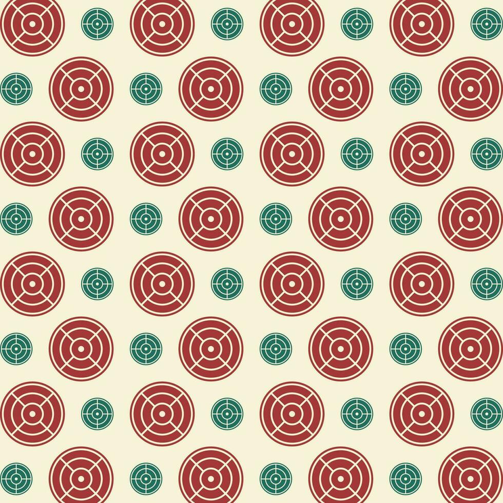 Target red green trendy vector design repeating pattern illustration