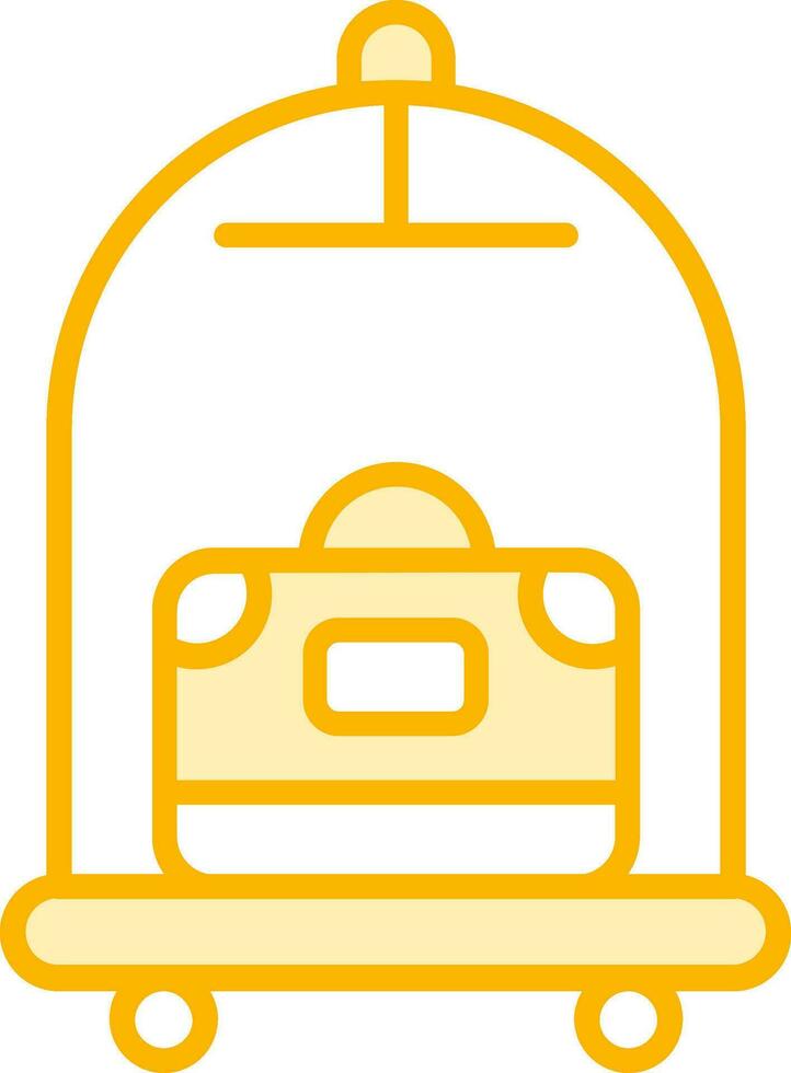Luggage Cart Vector Icon