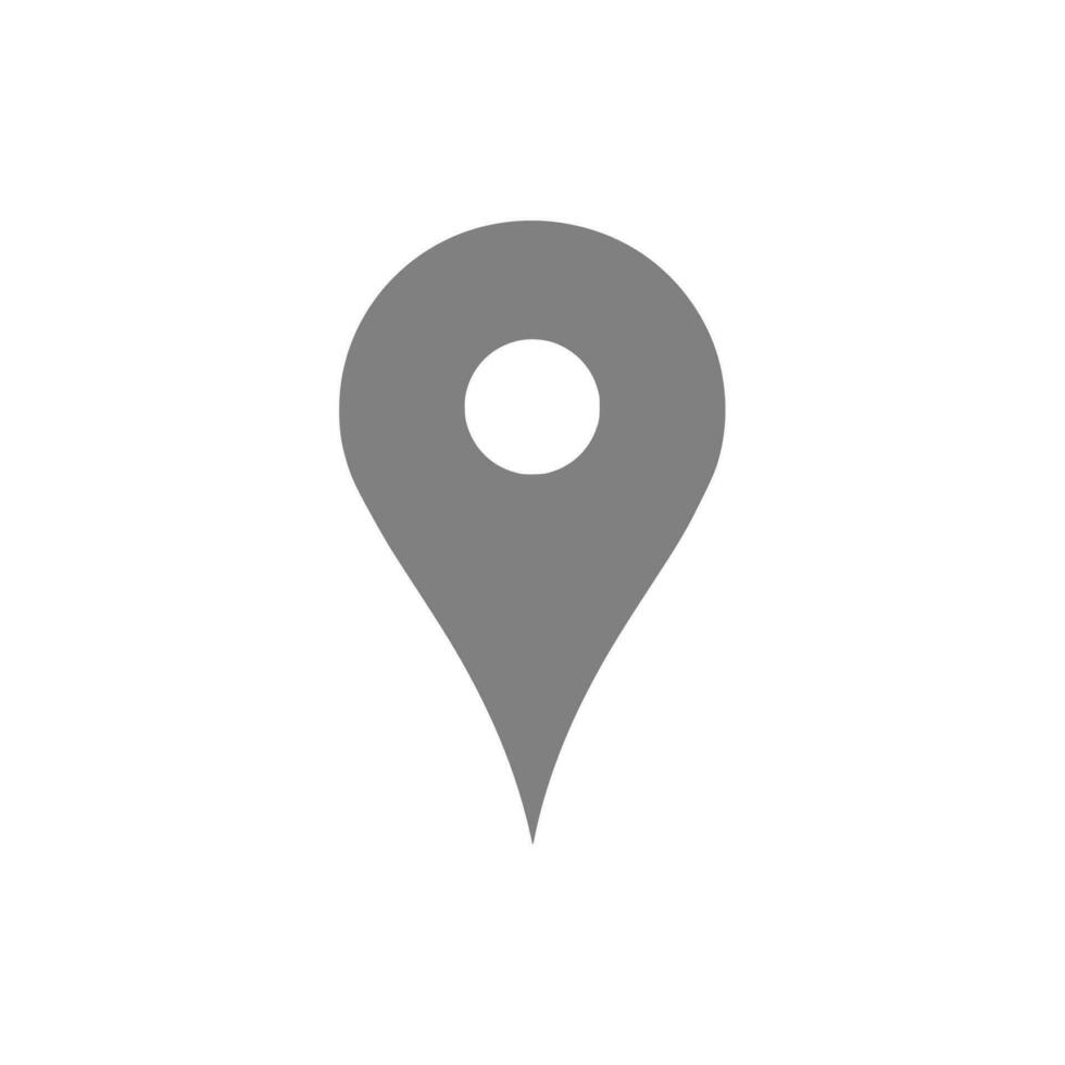 vector icon of simple forms of point of location