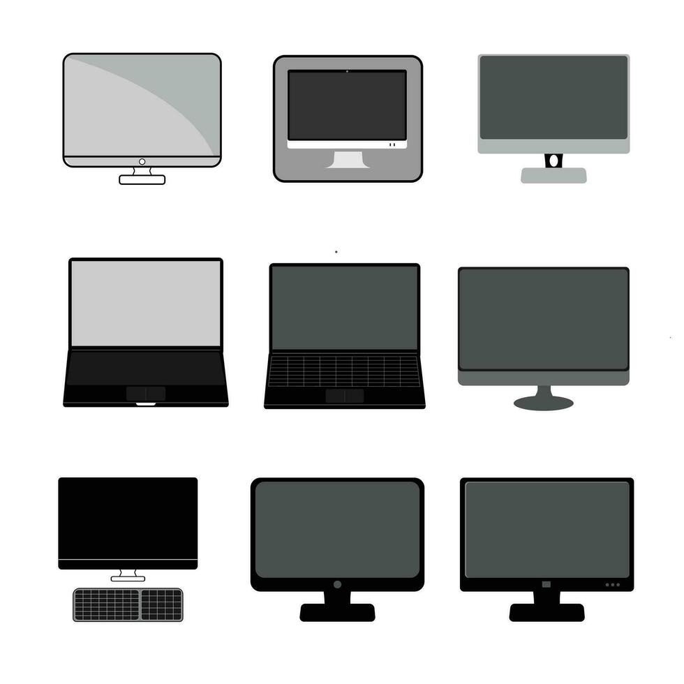 degital computer vector icon design