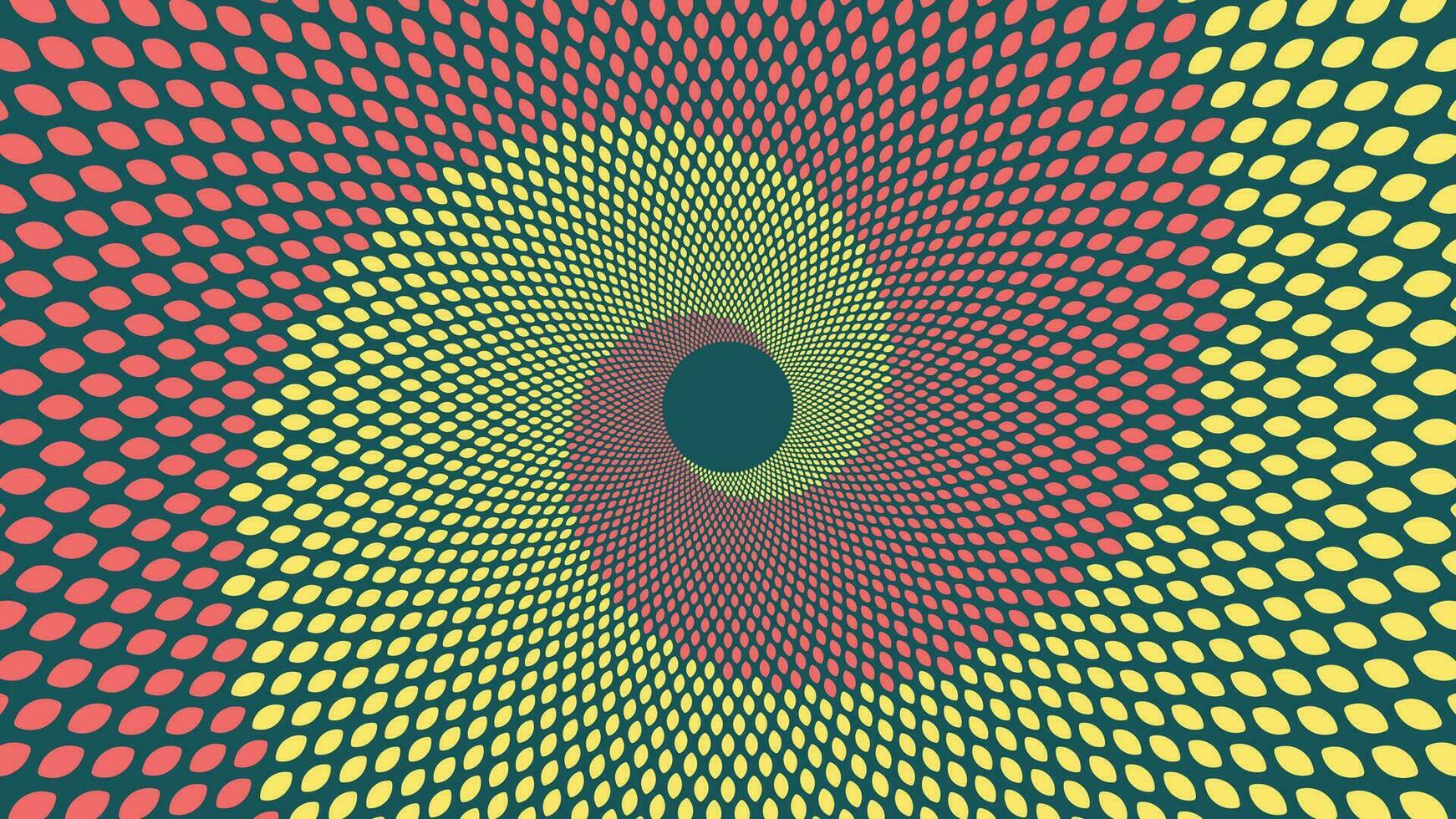 Abstract spiral dotted vortex simple line wavy background. vector