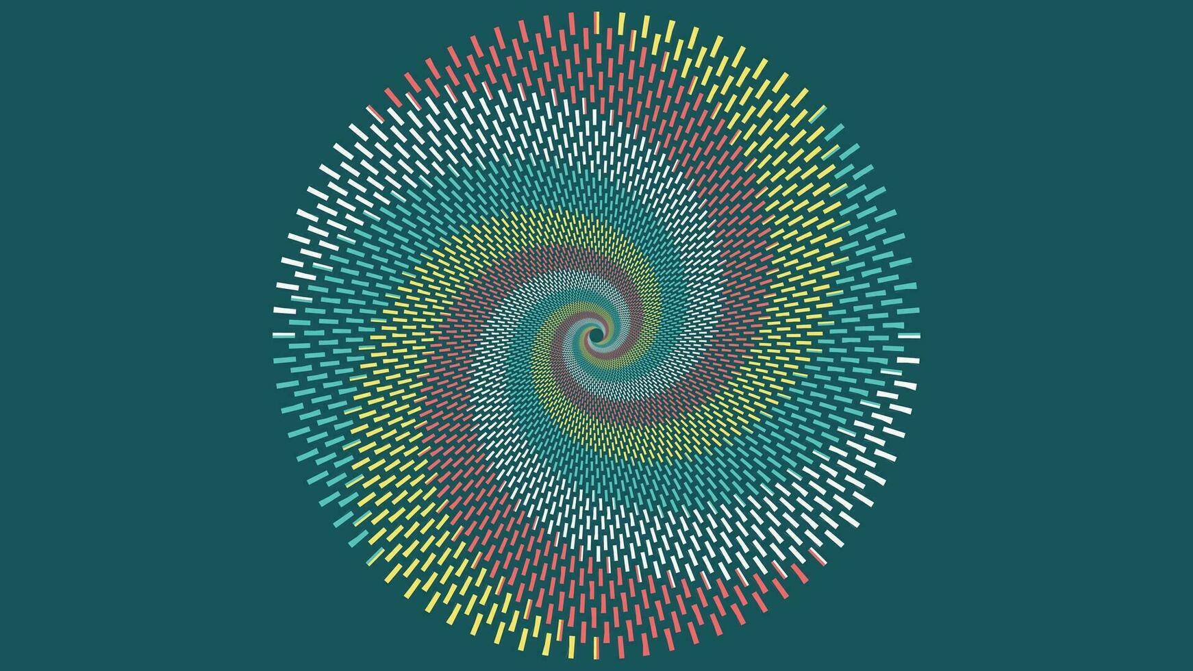 Abstract spiral dotted vortex simple line wavy background. vector