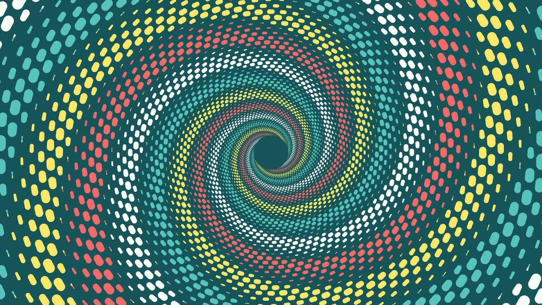 Abstract spiral dotted vortex simple line wavy background. vector