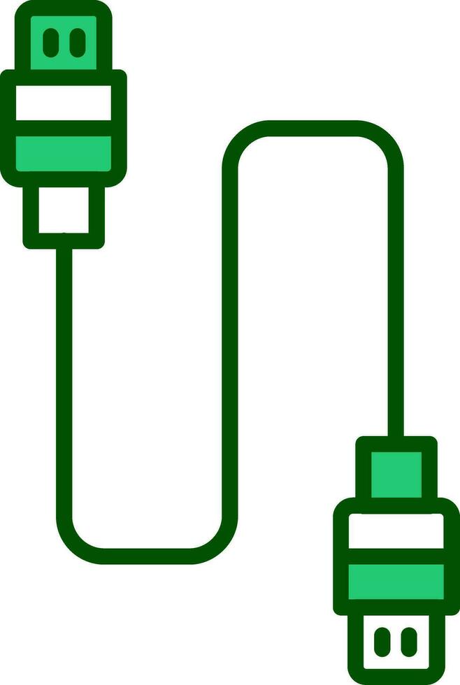 icono de vector de cable usb