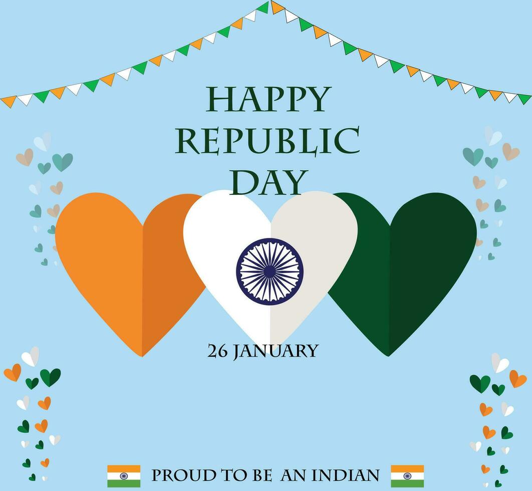 India república día póster vector