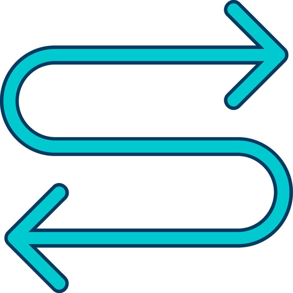 Zigzag Arrow Vector Icon