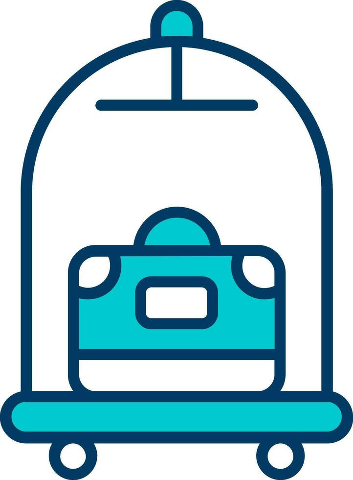 Luggage Cart Vector Icon