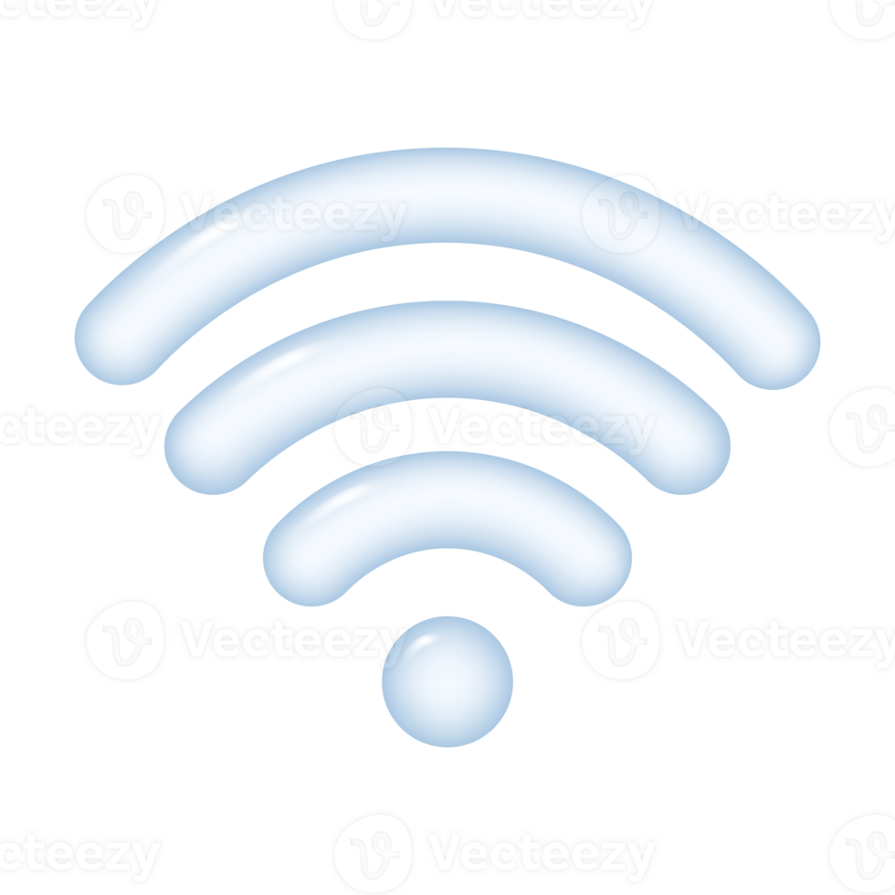 Wi-Fi icons that show the quality of the connection. Wireless internet signs isolated on a transparent background. PNG