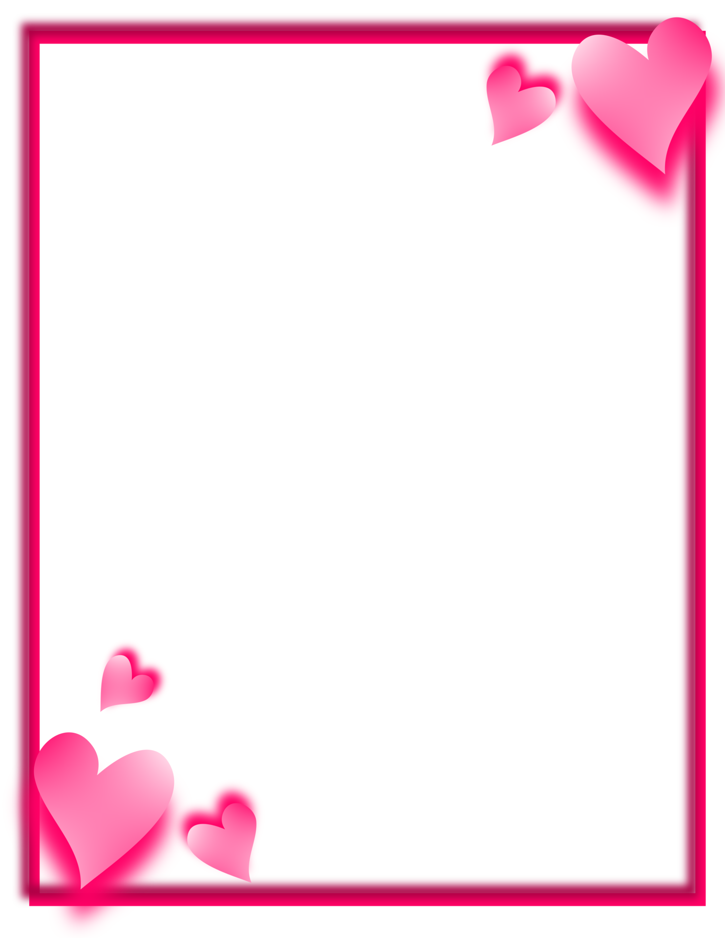 Cute valentines frame with love hearts border background. 37079837 PNG
