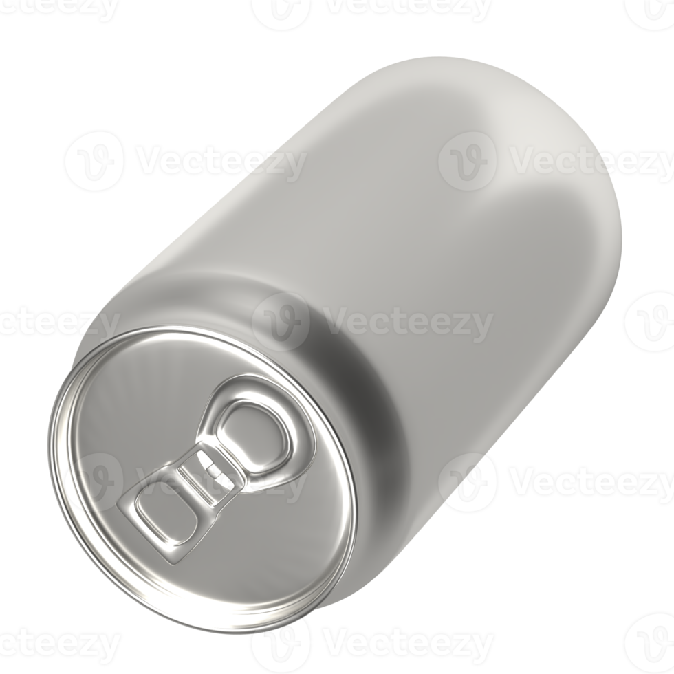 The aluminium can for food and drink concept 3d rendering. png