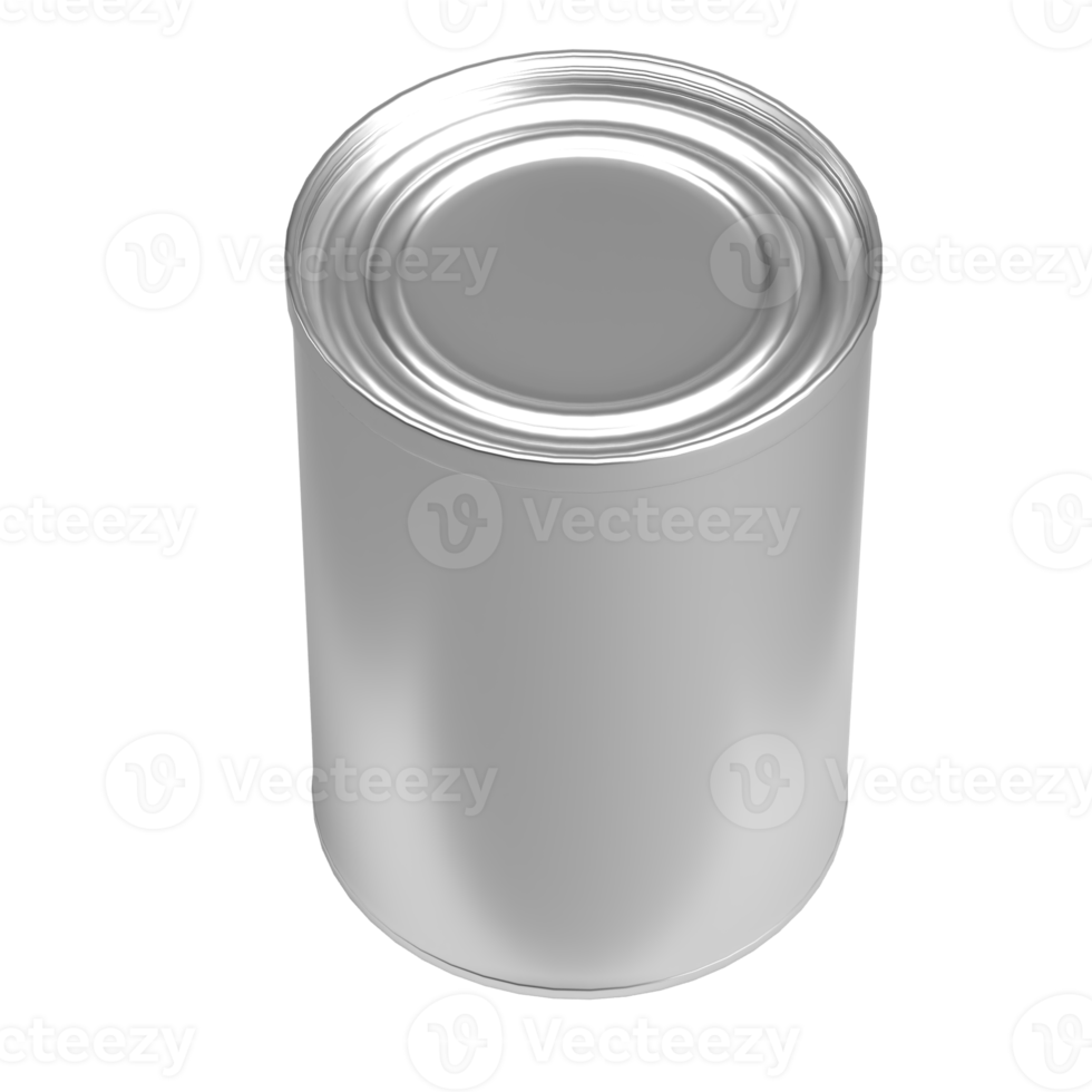 The aluminium can for food and drink concept 3d rendering. png