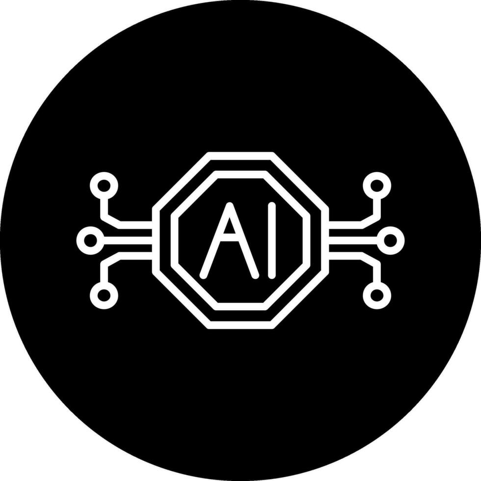 icono de vector de inteligencia artificial