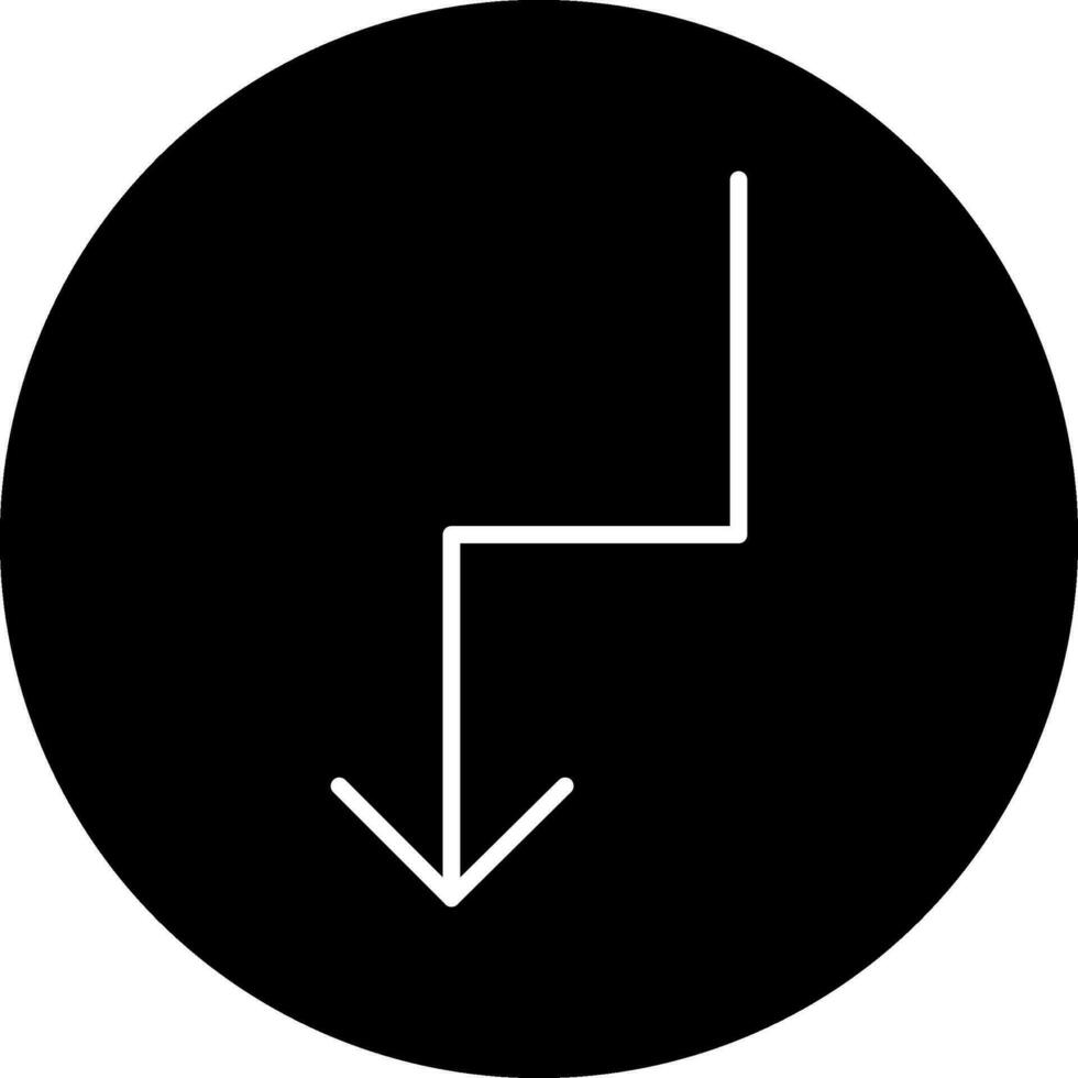 Zigzag Arrow Vector Icon