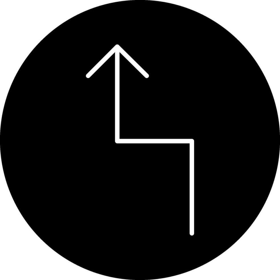 icono de vector de flecha en zigzag