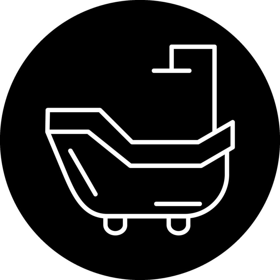 icono de vector de bañera