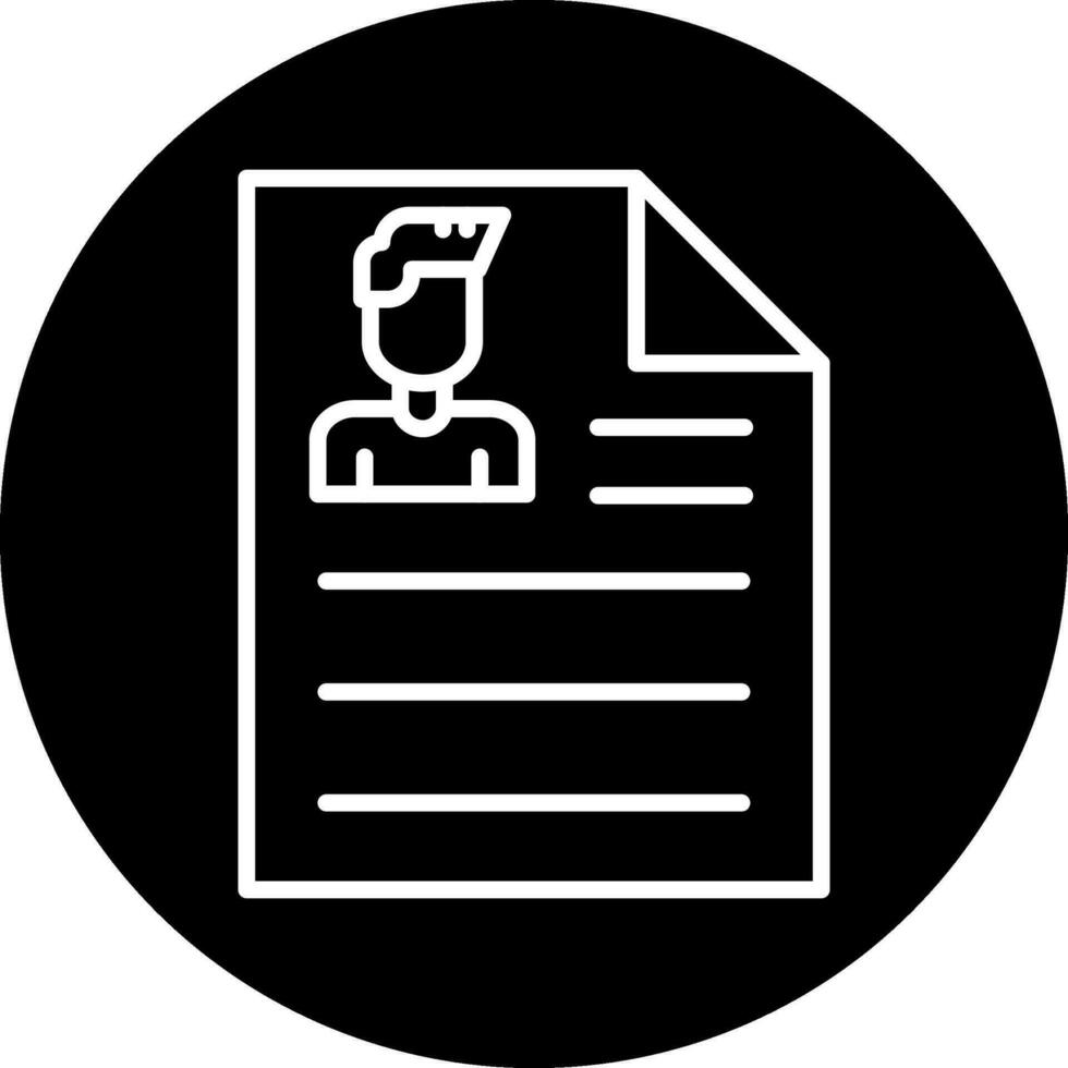 Curriculum Vitae Vector Icon