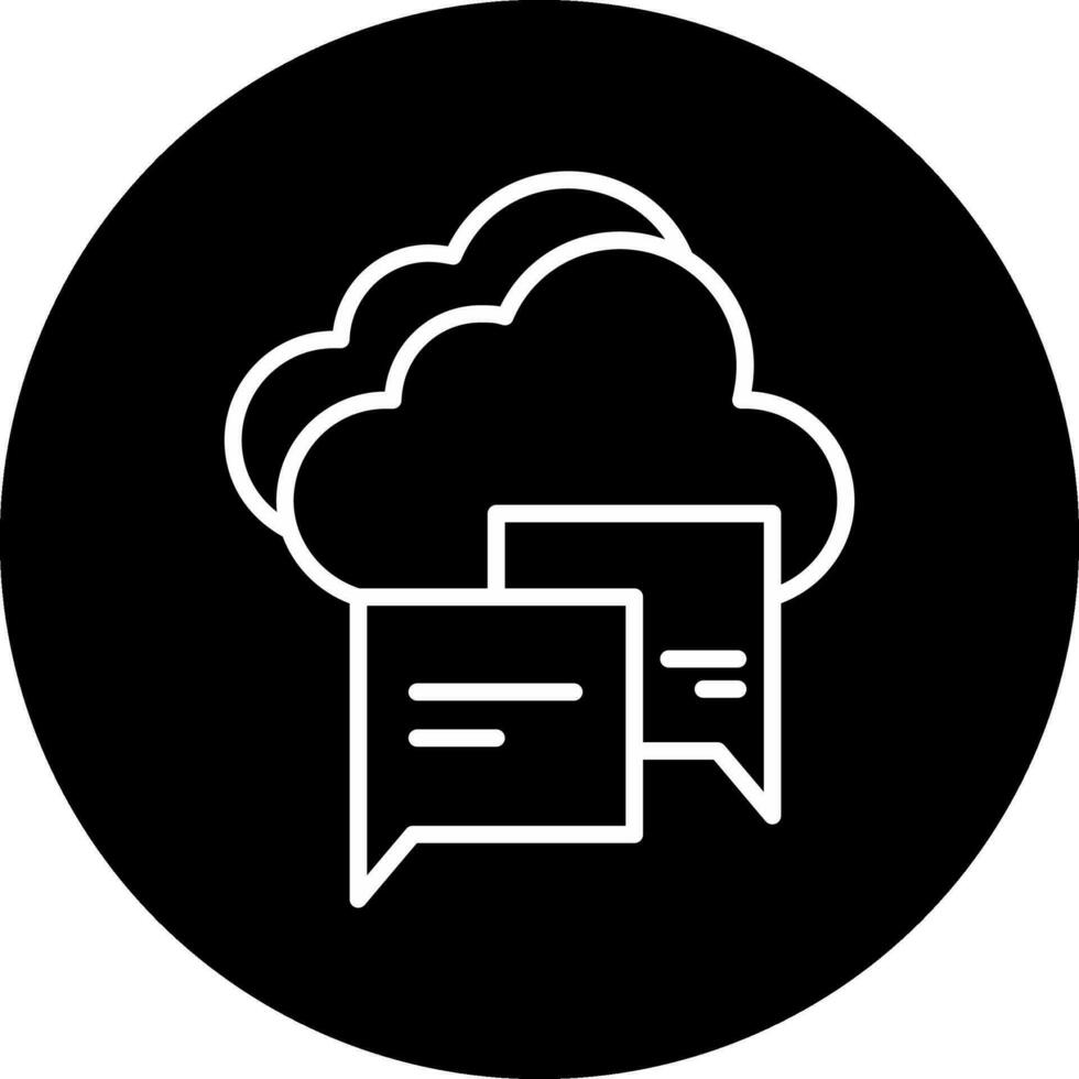 icono de vector de nube