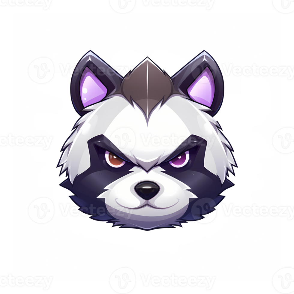 AI generated panda esport logo art illustrations png