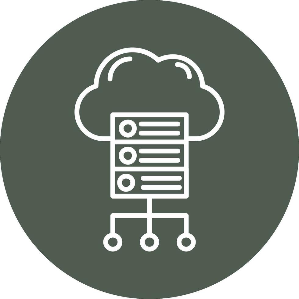 Cloud Server Vector Icon