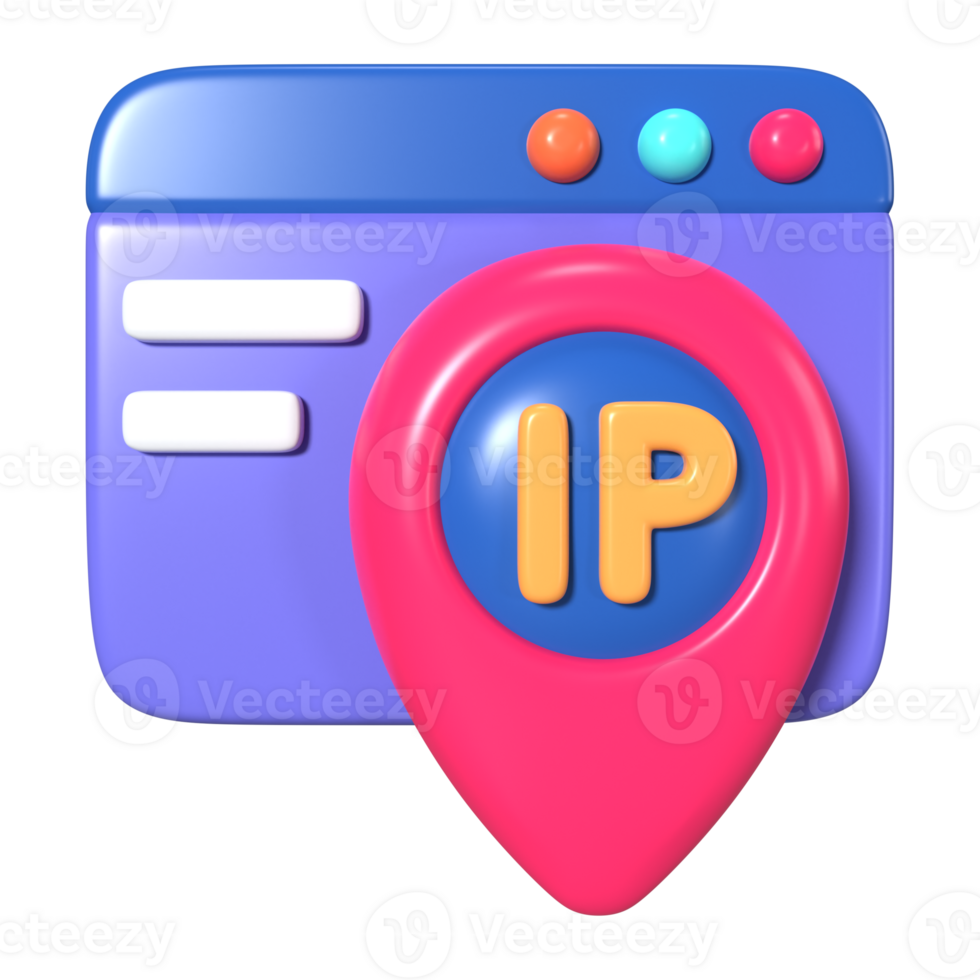 IP Address 3D Illustration Icon png