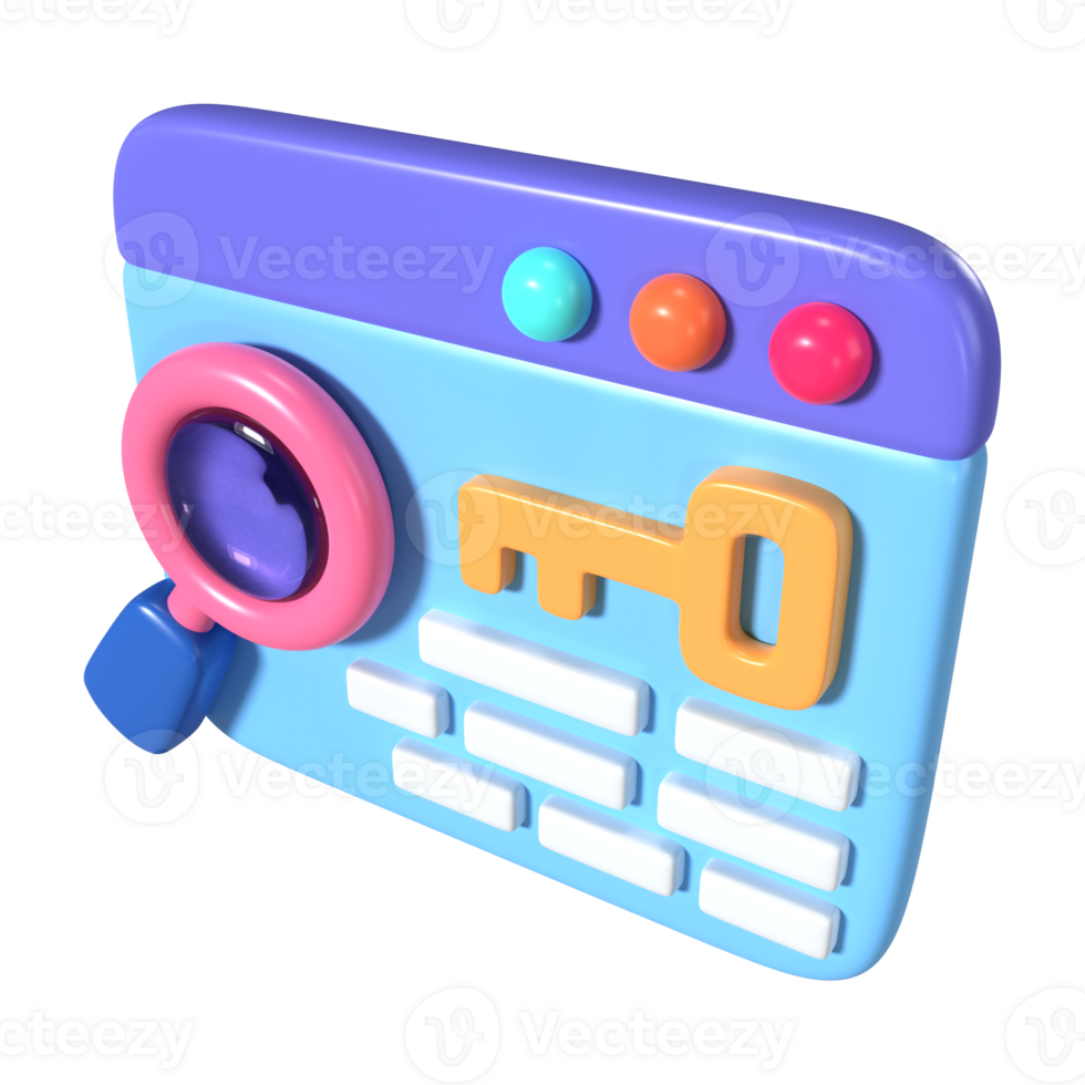 Keyword 3D Illustration Icon png